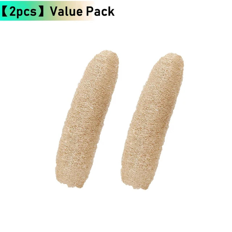 Full Loofah Natural Exfoliating Biodegradable Loofah Sponge Cellulose Natural Shower Sponge Scrubber for Kitchen Bathroom