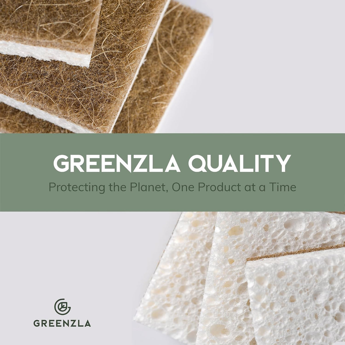 12 Pack Kitchen Sponges | Non-Scratch Hemp & Sisal