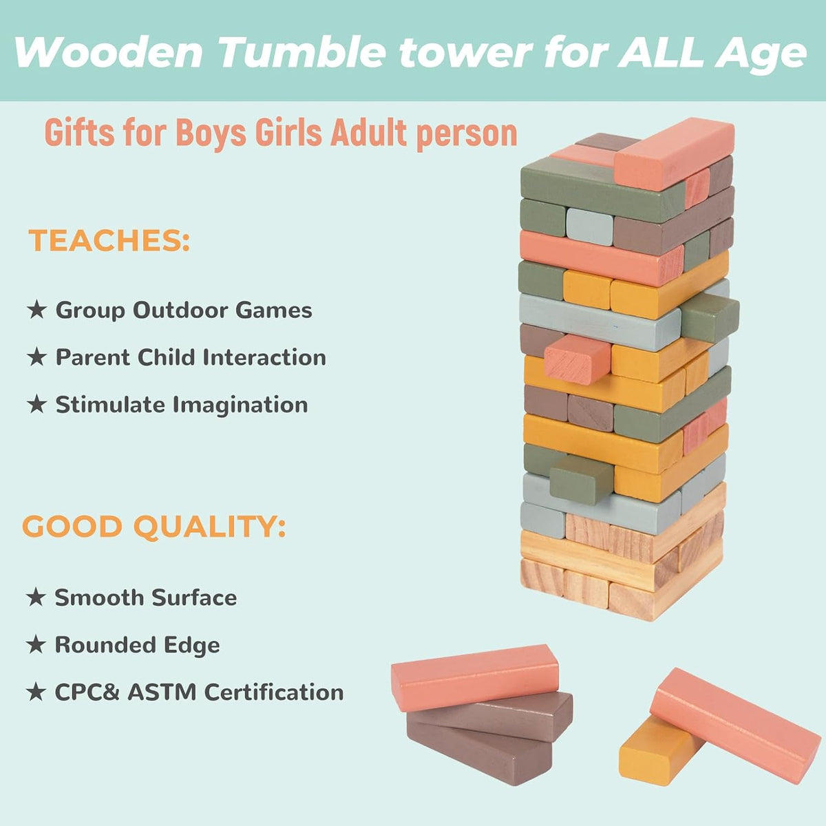 Wooden Blocks Stacking Games