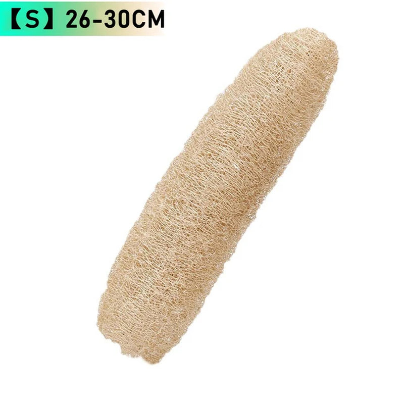 Full Loofah Natural Exfoliating Biodegradable Loofah Sponge Cellulose Natural Shower Sponge Scrubber for Kitchen Bathroom