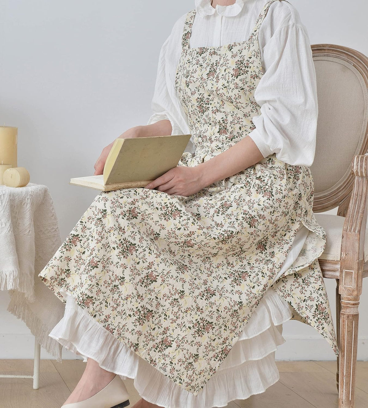 Floral Cotton Waterproof Adult Kitchen Apron