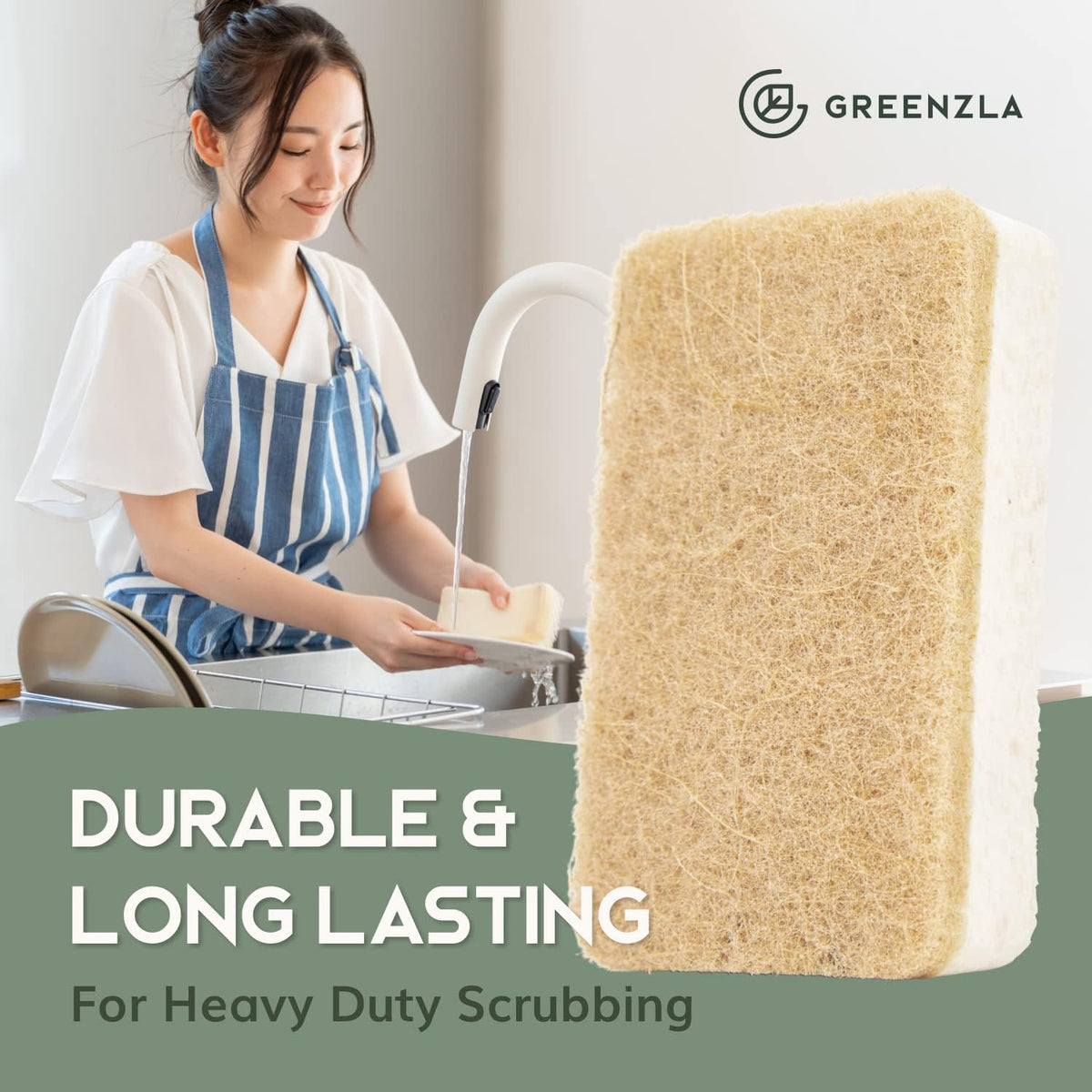 12 Pack Kitchen Sponges | Non-Scratch Hemp & Sisal
