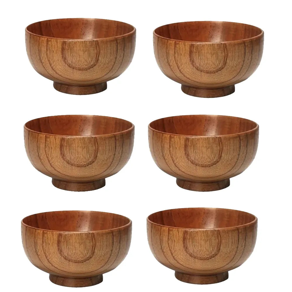 230Ml Jujube Wood Tableware Rice and Soup Bowl Natural Wood Bowl Food Container Children'S Tableware Wooden Utensils