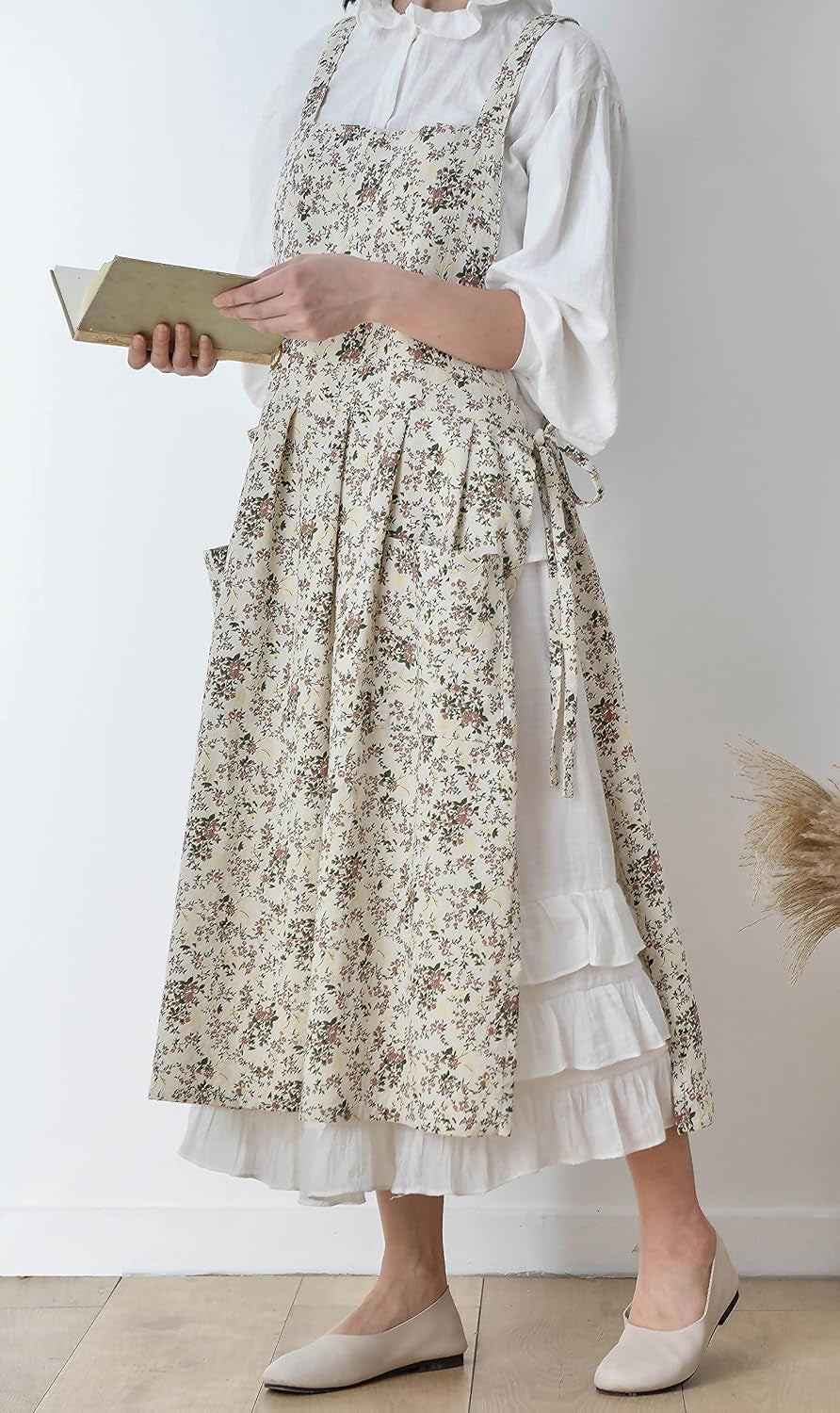 Floral Cotton Waterproof Adult Kitchen Apron