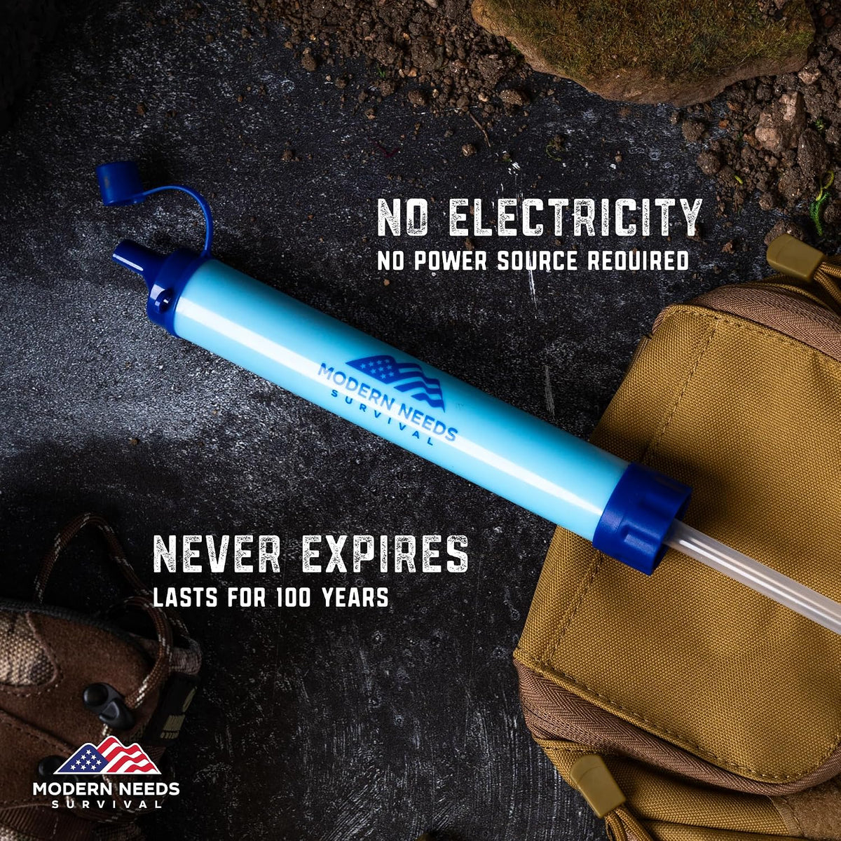  Personal Water Filter Straw | Backpacking Water Filter for Hiking & Camping