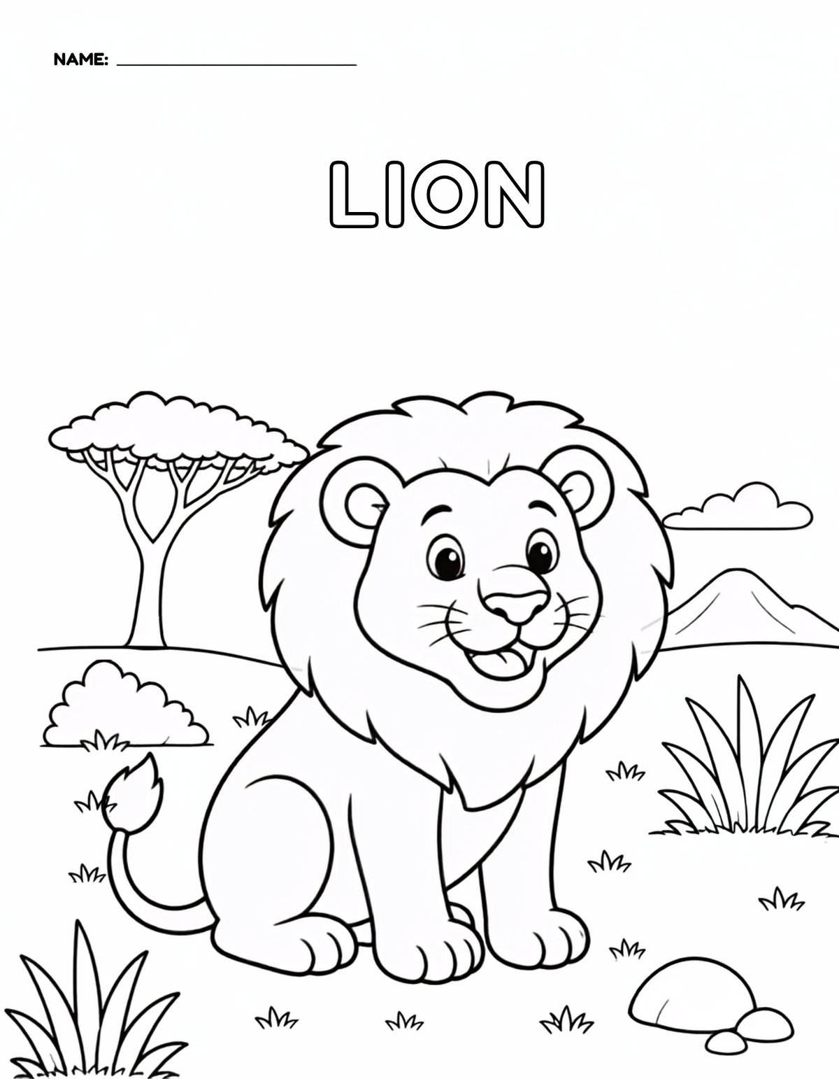 Animals I Know: Kids Animal Coloring Book