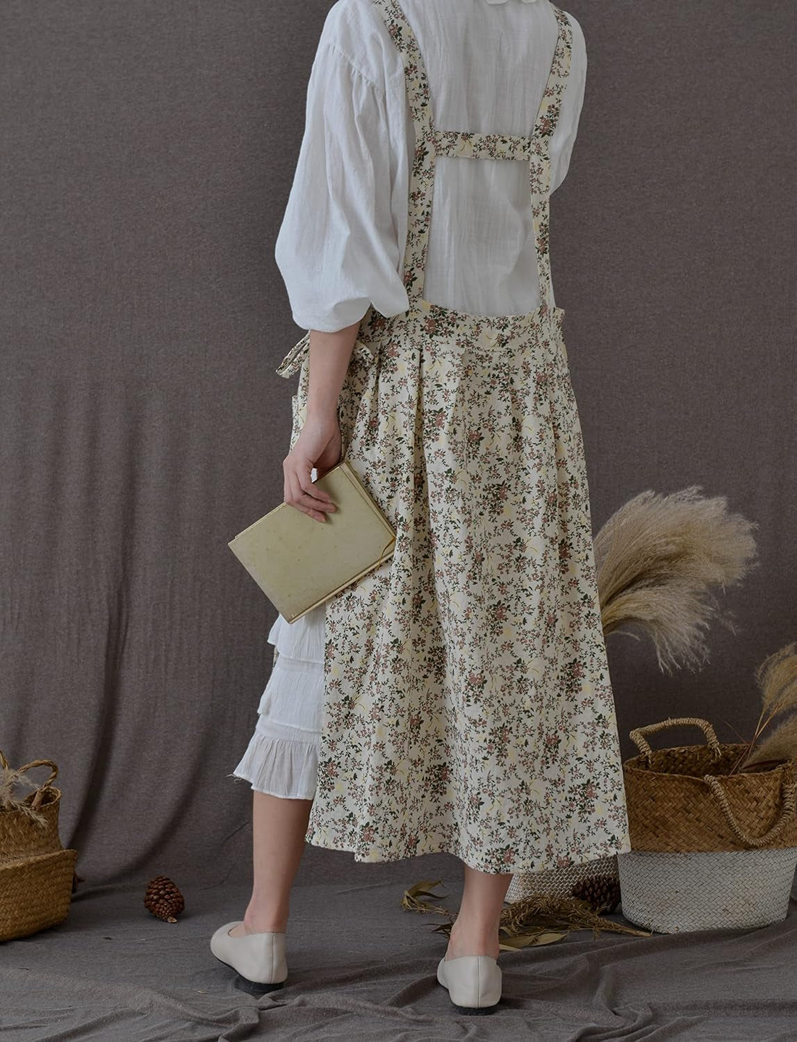 Floral Cotton Waterproof Adult Kitchen Apron