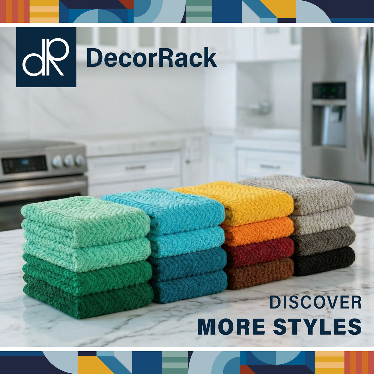 Large Kitchen Towels Set of 4, Dish Towels, 100% Cotton, 15" X 25" Quick Drying Hand Kitchen Towels, Fall Assorted (4 Pack)