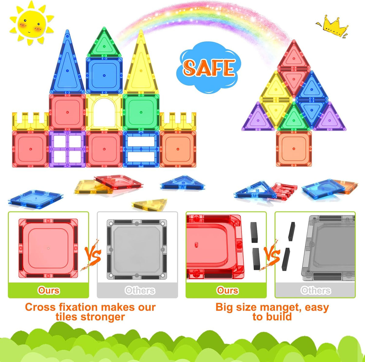 Magnetic Tiles Kids Toys