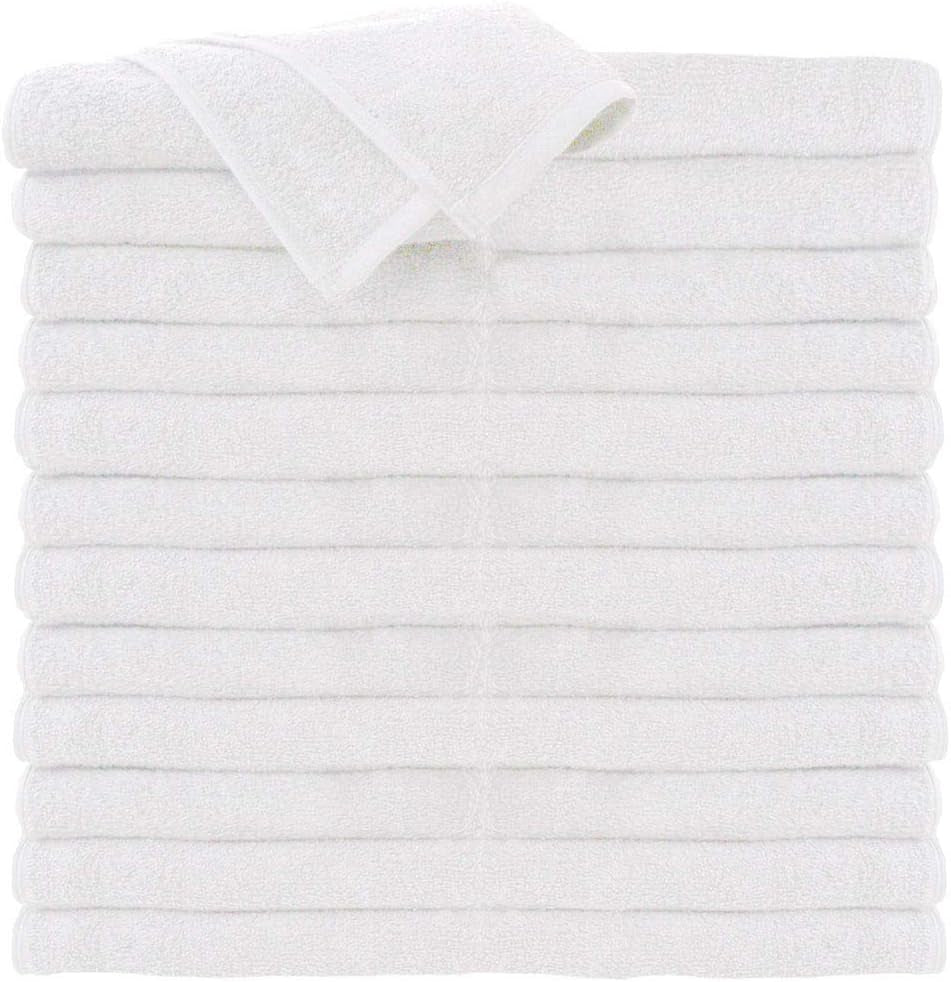 Forpro Premium 100% Cotton All-Purpose Towels, White, Extra Soft Multi-Purpose Salon, Spa, Hotel, and Gym Towel, 16” W X 27” L, 24-Count