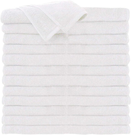 Forpro Premium 100% Cotton All-Purpose Towels, White, Extra Soft Multi-Purpose Salon, Spa, Hotel, and Gym Towel, 16” W X 27” L, 24-Count